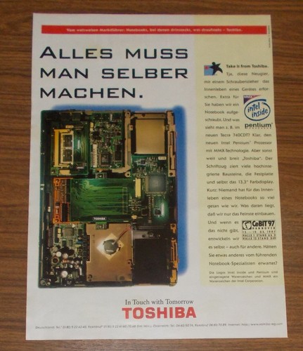 Seltene werbung toshiba - seltene, tecra