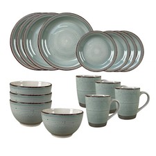 Geschirrset 16-teilig grün Antonia Tafelservice Frühstücksset NTK-Collection