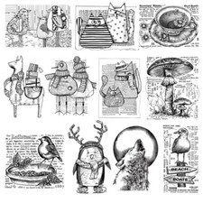 Huhn Hirsche Katzen Vögel