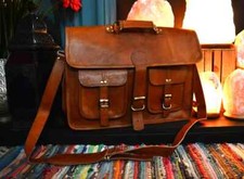 Leder Vintage Herren Messenger