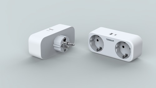 Schuko doppelstecker mit x - doppelstecker, 2