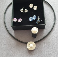 Edelstahlschmuck Set (wechselbar) Ring, Kette, Ohrstecker