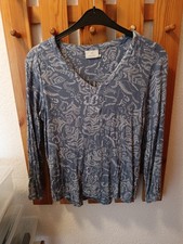 Kaffe Bluse Tunika 40 hellblau mit weißem Blütenmuster