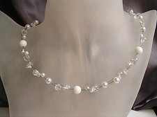 Neu~ Brautschmuck Collier mit