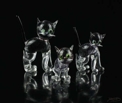 Sammlerobjekt glasfigur 3er - glasfigur,