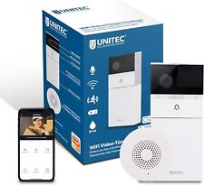 UNITEC WIFI Video-Türsprechanlage, Smartphone App, WLAN Kamera, Funk-Gong 30826
