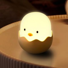 Kinder Nachtlicht Touch LED Nachttischlampe Silikon Küken Nachtlampe Dimmbar