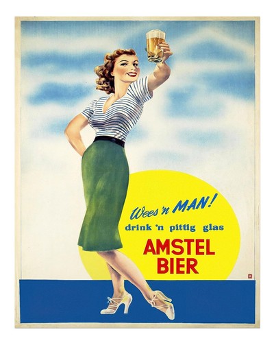 Vintage retro amstel bier - amstel,