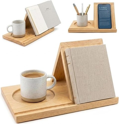 Holz buchständer dreieckig - buchständer,