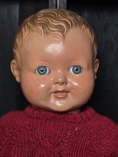 Sonni DDR Vintage alte Puppe 57 cm mit modellierte Haare Babypuppe 