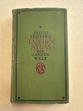 Justus Perthes Taschenatlas 24 kolorierte Karten Kupferstich 1940 Deutsche Reich