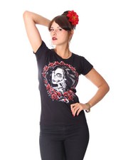 Liquor Brand Fatale Tattoo Rockabilly Girlie T-Shirt