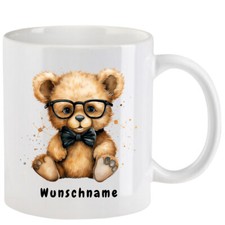 Tasse mit Teddybär aquarell