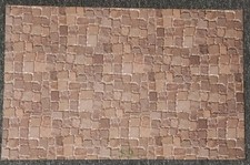 Fußboden Karton "Pflastersteine" - Miniatur für Puppenhaus, Puppenstube