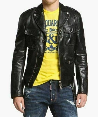 Herren lederjacke slim fit - herren,