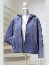 Jacke Hoody Blouson Leder Gr