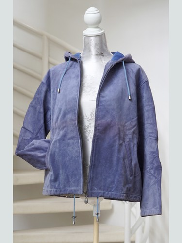 Jacke hoody blouson leder - jacke, gr
