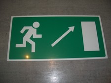 Fluchtweg-Hinweisschild Notausgang 300x150mm Hinweisschild Treppe hoch  rechts