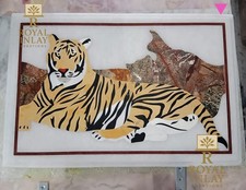 Regal Tiger Marmor Inlay Tisch
