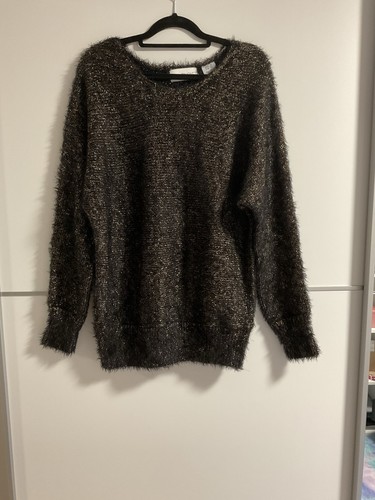 Damen pullover schwarz gold - damen, schwarz/gold