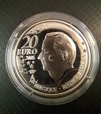Belgien 20 Euro 2005 Silber PP