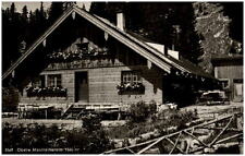 Obere Maxltrainer Alm Oberbayern alte Postkarte ~50er Jahre gelaufen Berghütte