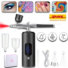Airbrush Set Spritzpistole mit Kompressor Kabellose Mini Air Brush Tragbares !