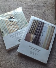 Ösenschal Vorhang Set 2 Stück Hochwertig Gardine Baumwolle Stoff 135 X 240