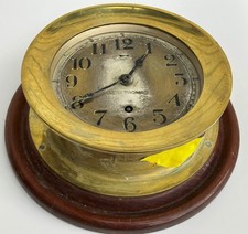 Alte Seth Thomas Chronometer Schiffsuhr Yachtuhr Glasenuhr Messing Uhr