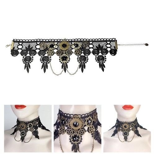 Schwarze spitze gothic choker - schwarze,