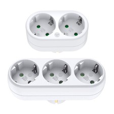 Doppelstecker Mehrfachstecker Duo Stecker 2fach Multistecker Horizontal Vertikal