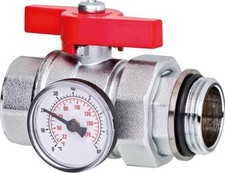 TE-SA Kugelhahn DN25 (1) mit Verschraubung,Thermometer