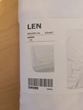 Ikea Spann-Bettlaken Len 80 x 165 weiß, neu, 100 % Baumwolle, Spann-Bettuch
