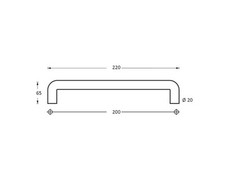 Stoßgriff gebogen Edelstahl
