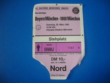 80/81 Ticket FC Bayern
