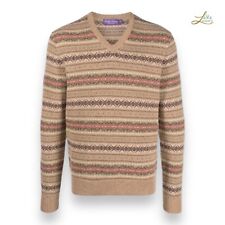Ralph Lauren Purple Label Pullover Fair Isle-Strick Gr. L