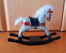 Schaukelpferd Holz Nostalgie Deko 16cm Figur Pferd Vintage