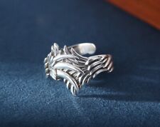N37 Ring Engelsflügel Flügel Sterling Silber 925 größenverstellbar