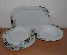 Flirt Geschirr Set für 2 Personen Speiseteller, Suppenteller, Schale, Platte