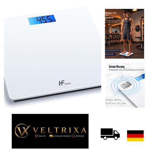 Hfitness personenwaage 28x28cm - personenwaage,