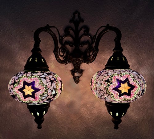 Mosaiklampe doppel wandleuchte - mosaiklampe,