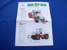 MB trac Mercedes Benz 700 / 800 Ackerschlepper  Prospekt mit Technischen Daten