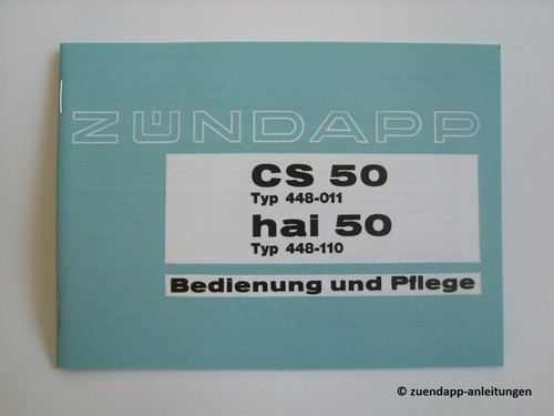 Bedienungsanleitung zündapp - bedienungsanleitung,