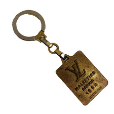 Vintage LOUIS VUITTON Malletier 1854 Gold Schlüsselanhänger Charm selten...