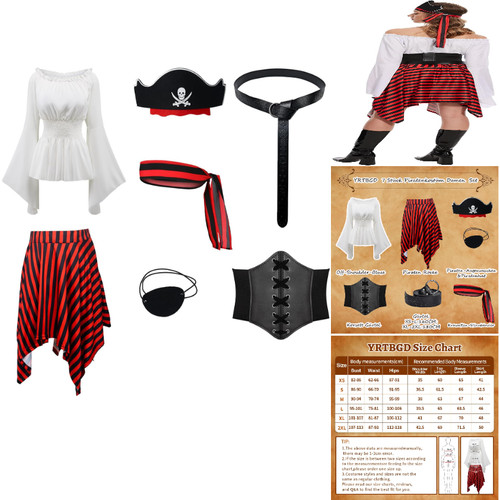 Damen piratenkostüm - damen,