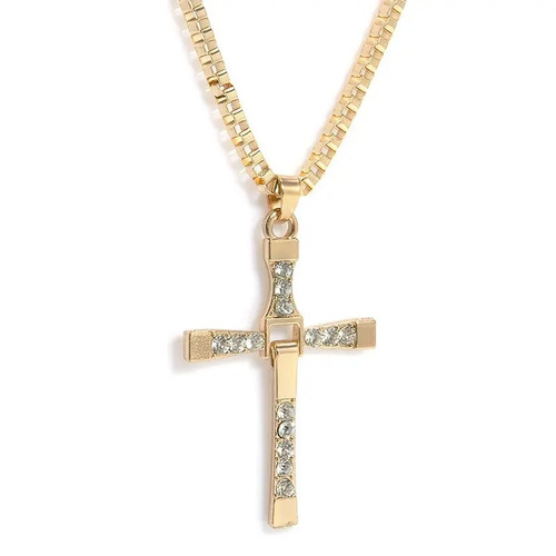 Strass jesus kreuz halskette - jesus,