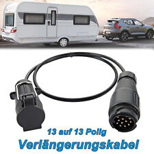 Verlängerungskabel 1m Anhänger 13-polig Adapter Stecker 13 pol Steckdose 12V DHL