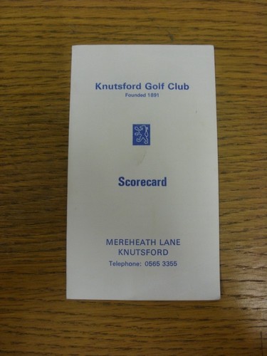 C1980 golf scorecard - c1980/90's,