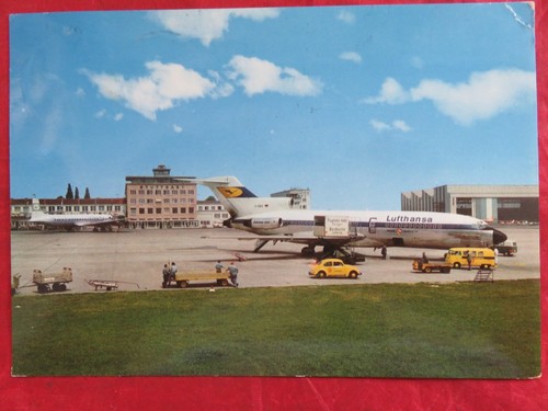 Alte postkarte flughafen - postkarte,