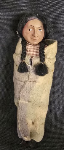Vintage skookum indianer puppe - indianer,